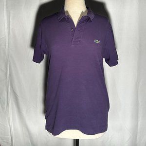 Vintage Purple Lacoste Mens Polo Size S